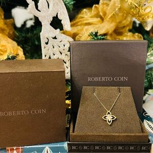 Roberto Coin Gold and Silver Floral Necklace